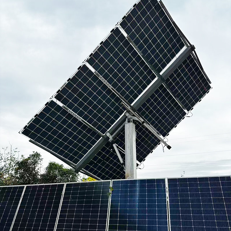 Sistema de soporte de seguimiento solar de doble eje